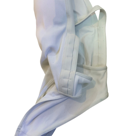 L*Space White Ribbed High Cut Leg One Piece Swimsuit sz 6 NWOT - Picture 7 of 10